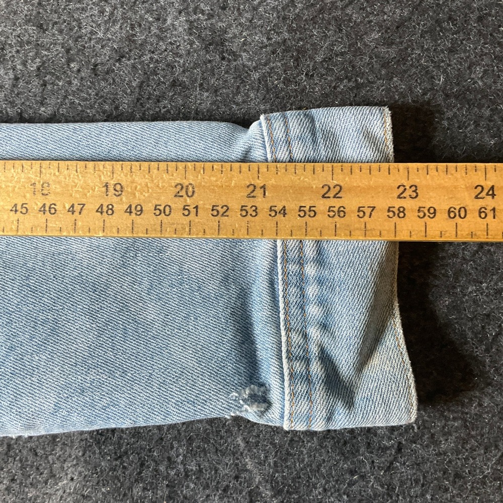 J.Crew Denim Jacket Women L Blue Cropped Trucker Classic Boho Minimalist - Picture 6 of 10